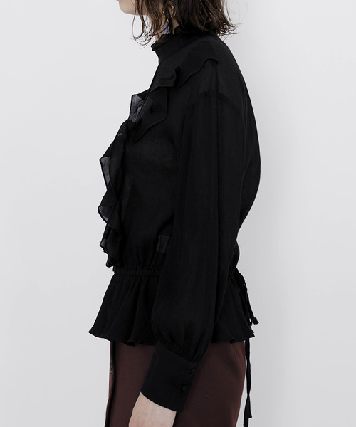 NINE（ナイン）の「【NINE】《STUDIOUS別注》ビクトリアンブラウス（シャツ/ブラウス・レディース・ブラック/マスタード/ホワイト・FREE）」の5枚目の写真
