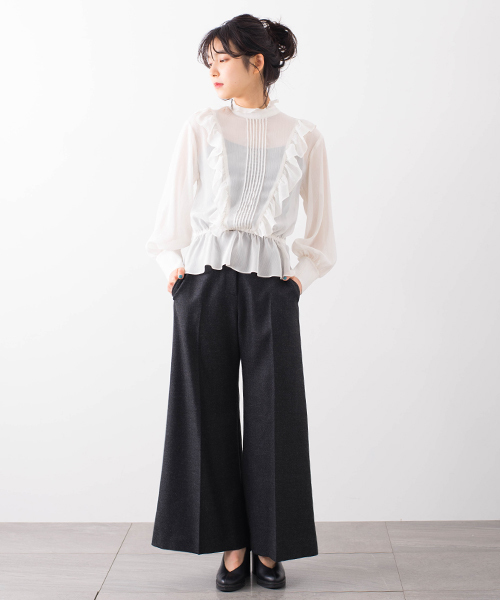 NINE（ナイン）の「【NINE】《STUDIOUS別注》ビクトリアンブラウス（シャツ/ブラウス・レディース・ブラック/マスタード/ホワイト・FREE）」の9枚目の写真