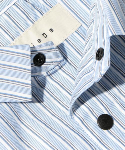 Jieda（ジエダ）の「＜JieDa＞ STRIPE OVER SHIRT/シャツ（シャツ/ブラウス・メンズ・ライトブルー・1/2）」の7枚目の写真