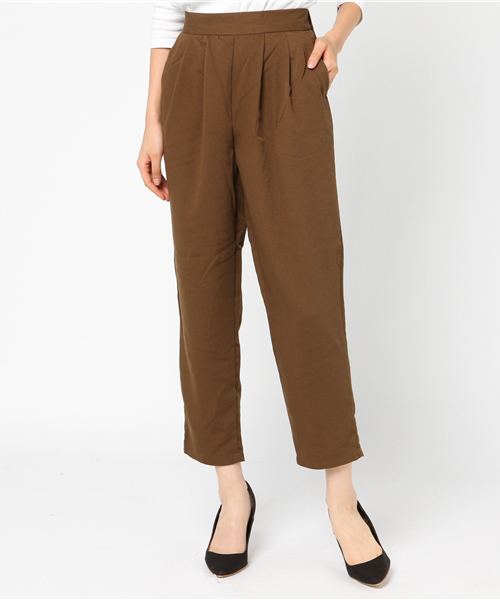 Samansa Mos2 blue(サマンサモスモスブルー)の「柄アソートテーパードパンツ(その他パンツ・レディース・ブラック/ブラウン/ベージュ/グレー・LARGE/MEDIUM)」の1枚目の写真