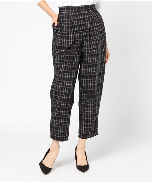 Samansa Mos2 blue(サマンサモスモスブルー)の「柄アソートテーパードパンツ(その他パンツ・レディース・ブラック/ブラウン/ベージュ/グレー・LARGE/MEDIUM)」の3枚目の写真