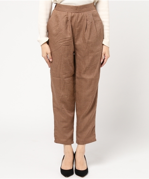 Samansa Mos2 blue(サマンサモスモスブルー)の「柄アソートテーパードパンツ(その他パンツ・レディース・ブラック/ブラウン/ベージュ/グレー・LARGE/MEDIUM)」の10枚目の写真