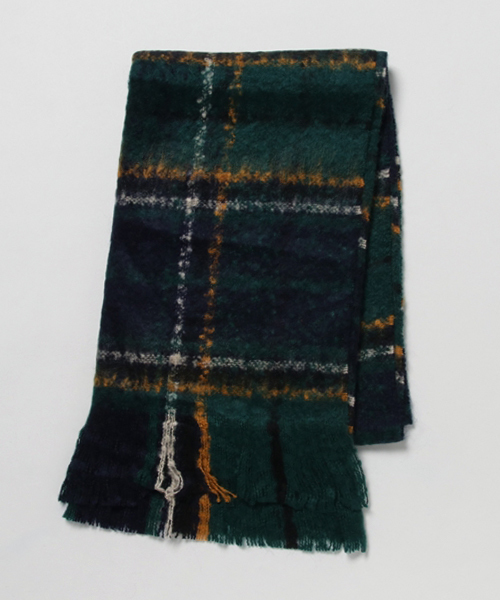 U.Q（ユウキュウ）の「チェックストール（ストール/ショール・レディース・ブラック/ベージュ/グリーン/ブルー・FREE）」の4枚目の写真