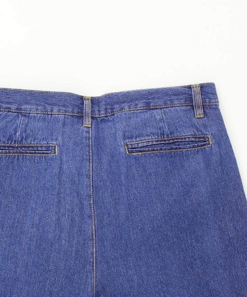 MONO-MART（モノマート）の「タックワイドデニムパンツ テーパードワイドシルエットデニム（その他パンツ・メンズ・サックスブルー/インディゴブルー/ブルー/ライトインディゴブルー・M/L）」の17枚目の写真