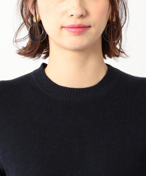 green label relaxing（グリーンレーベルリラクシング）の「KF リブコンビ プリーツ ニットワンピース（ワンピース・レディース・ネイビー/ブラウン・FREE）」の14枚目の写真