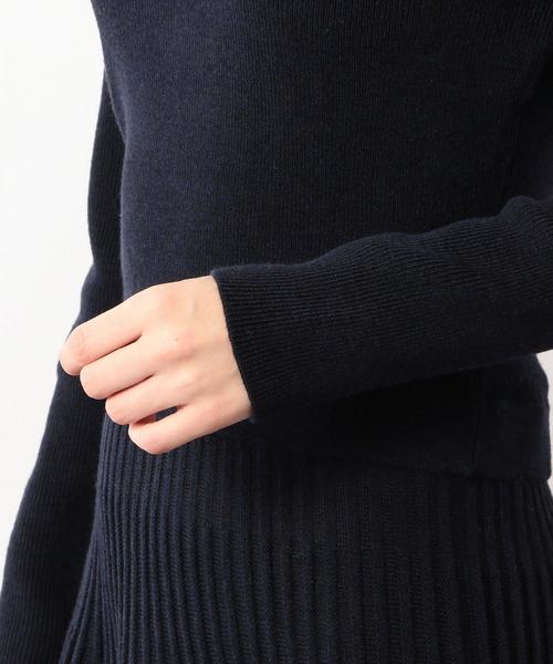 green label relaxing（グリーンレーベルリラクシング）の「KF リブコンビ プリーツ ニットワンピース（ワンピース・レディース・ネイビー/ブラウン・FREE）」の15枚目の写真