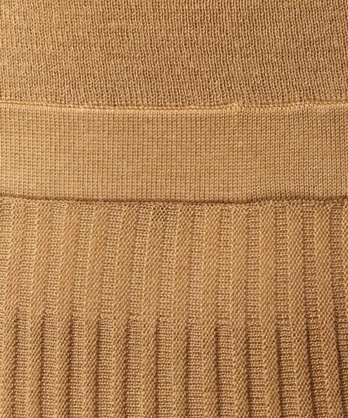 green label relaxing（グリーンレーベルリラクシング）の「KF リブコンビ プリーツ ニットワンピース（ワンピース・レディース・ネイビー/ブラウン・FREE）」の8枚目の写真