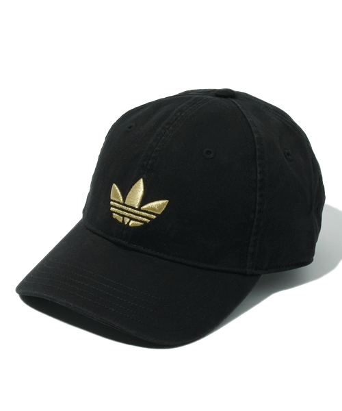 adidas Originals(アディダスオリジナルス)の「男女兼用 ADICOLOR CAP アディカラー キャップ サイズ調整可能(キャップ・メンズ・ブラック/レッド・ONE SIZE)」の1枚目の写真