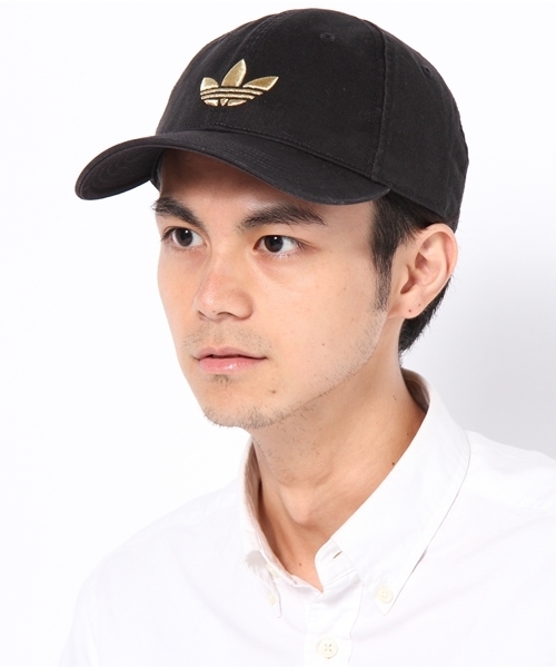 adidas Originals(アディダスオリジナルス)の「男女兼用 ADICOLOR CAP アディカラー キャップ サイズ調整可能(キャップ・メンズ・ブラック/レッド・ONE SIZE)」の8枚目の写真
