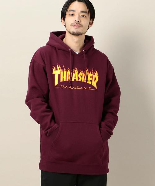 THRASHER(スラッシャー)の「<THRASHER> FLAME HOOD PK/パーカー о(パーカー・メンズ・ワインレッド・SMALL/LARGE/MEDIUM/X-LARGE)」の1枚目の写真
