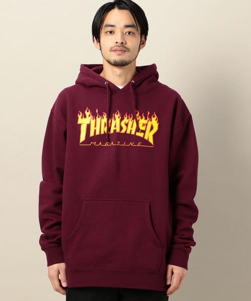 THRASHER(スラッシャー)の「<THRASHER> FLAME HOOD PK/パーカー о(パーカー・メンズ・ワインレッド・SMALL/LARGE/MEDIUM/X-LARGE)」の3枚目の写真