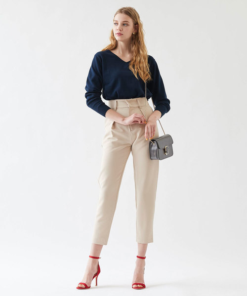 titivate（ティティベイト）の「ハイウエストタックテーパードパンツ（その他パンツ・レディース・ライトベージュ/グリーン/ライトピンク/ブラック/ネイビー/ライトグレー・M/L/S）」の18枚目の写真