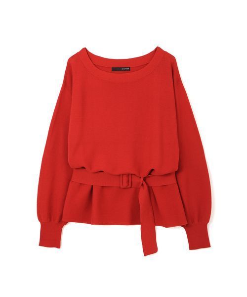 22 OCTOBRE（ヴァンドゥ－オクトーブル）の「◆ウエストマークニットプルオーバー（ニット/セーター・レディース・レッド/ホワイト/ネイビー・2）」の5枚目の写真