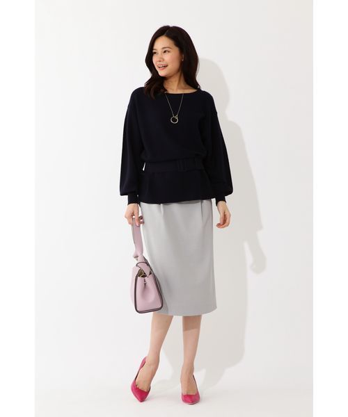 22 OCTOBRE（ヴァンドゥ－オクトーブル）の「◆ウエストマークニットプルオーバー（ニット/セーター・レディース・レッド/ホワイト/ネイビー・2）」の10枚目の写真