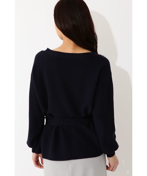 22 OCTOBRE（ヴァンドゥ－オクトーブル）の「◆ウエストマークニットプルオーバー（ニット/セーター・レディース・レッド/ホワイト/ネイビー・2）」の12枚目の写真