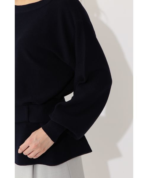 22 OCTOBRE（ヴァンドゥ－オクトーブル）の「◆ウエストマークニットプルオーバー（ニット/セーター・レディース・レッド/ホワイト/ネイビー・2）」の15枚目の写真