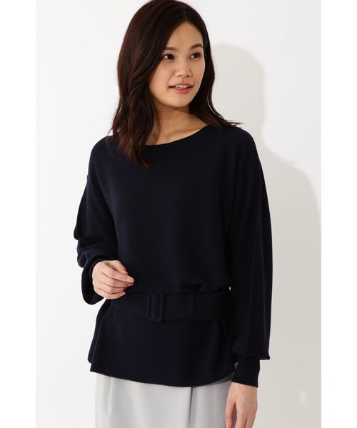 22 OCTOBRE（ヴァンドゥ－オクトーブル）の「◆ウエストマークニットプルオーバー（ニット/セーター・レディース・レッド/ホワイト/ネイビー・2）」の20枚目の写真