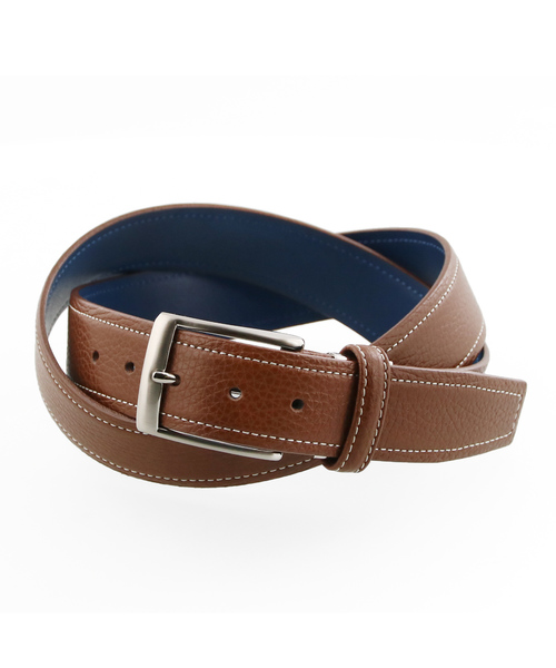 PRAIRIE（プレリー）の「[PRAIRIE]牛革レザーベルト（ベルト・メンズ・ブラック/ネイビー/キャメル/ライトブラウン/オレンジ/レッド/ダークブラウン/インディゴブルー・FREE）」の4枚目の写真