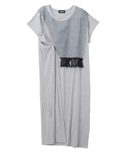 Zucca ズッカ の S デニムドッキングジャージィー ワンピース Wear