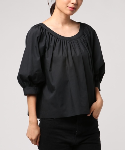 Tiara（ティアラ）の「ゆるネックバックレースアップブラウス（シャツ/ブラウス・レディース・ブラック/ベージュ/ブラウン・FREE）」の22枚目の写真