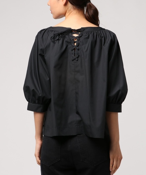 Tiara（ティアラ）の「ゆるネックバックレースアップブラウス（シャツ/ブラウス・レディース・ブラック/ベージュ/ブラウン・FREE）」の20枚目の写真