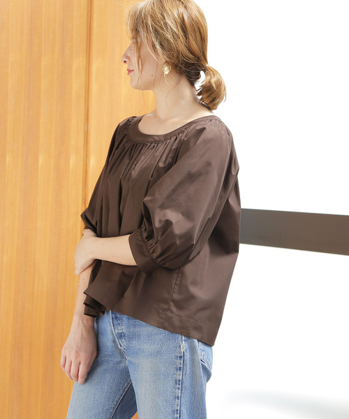 Tiara（ティアラ）の「ゆるネックバックレースアップブラウス（シャツ/ブラウス・レディース・ブラック/ベージュ/ブラウン・FREE）」の11枚目の写真