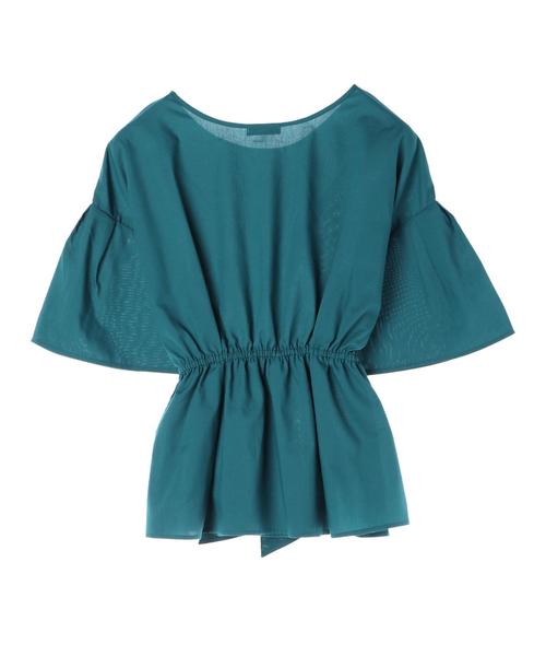 earth music&ecology(アースミュージックアンドエコロジー)の「・ウエストリボンペプラムブラウス ●(シャツ/ブラウス・レディース・ダークグリーン/ネイビー/オフホワイト/ストライプ・FREE)」の12枚目の写真