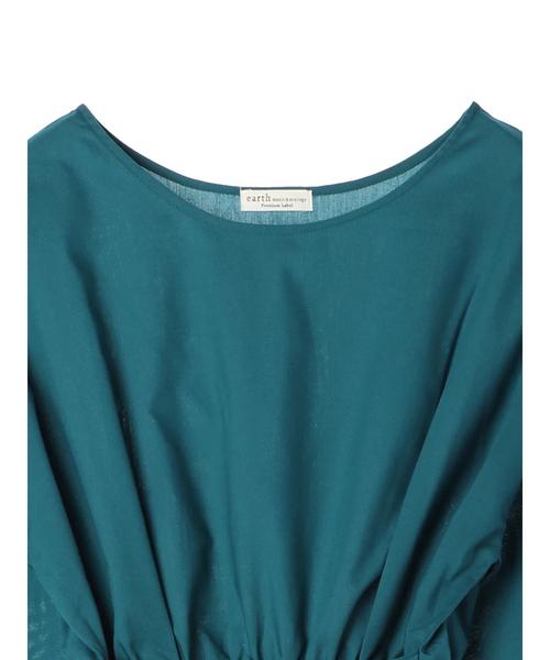 earth music&ecology(アースミュージックアンドエコロジー)の「・ウエストリボンペプラムブラウス ●(シャツ/ブラウス・レディース・ダークグリーン/ネイビー/オフホワイト/ストライプ・FREE)」の13枚目の写真