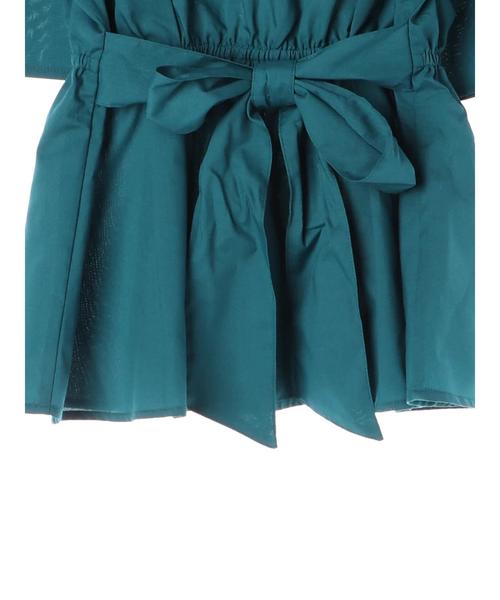 earth music&ecology(アースミュージックアンドエコロジー)の「・ウエストリボンペプラムブラウス ●(シャツ/ブラウス・レディース・ダークグリーン/ネイビー/オフホワイト/ストライプ・FREE)」の15枚目の写真