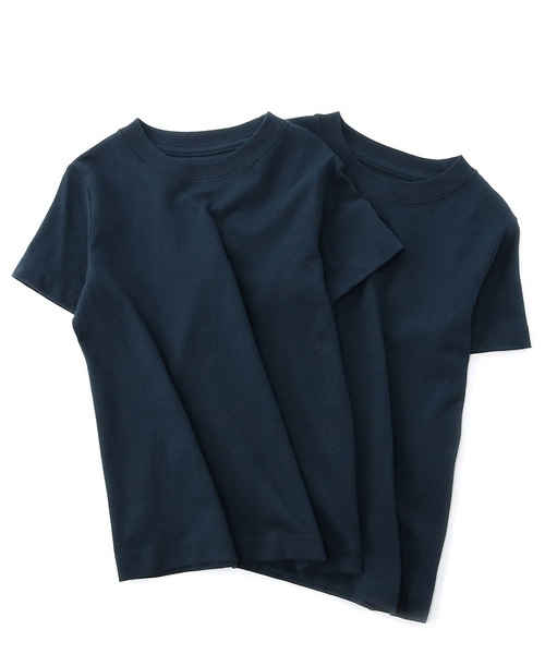 HANES（ヘインズ）の「【Hanes】BEEFY-Tシャツ2P（Tシャツ/カットソー・キッズ・グレー/ブラック/レッド/オフホワイト/ネイビー/カーキ/ブルー・90/100/110/120/140/130）」の2枚目の写真