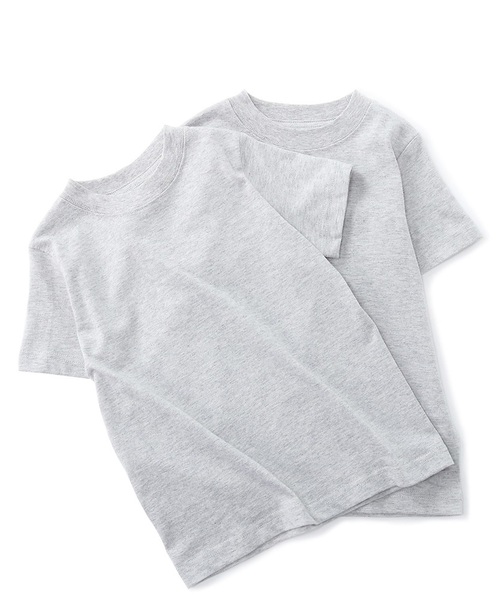 HANES（ヘインズ）の「【Hanes】BEEFY-Tシャツ2P（Tシャツ/カットソー・キッズ・グレー/ブラック/レッド/オフホワイト/ネイビー/カーキ/ブルー・90/100/110/120/140/130）」の4枚目の写真