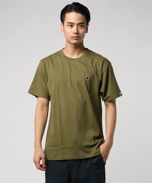 A BATHING APE(アベイシングエイプ)の「APE HEAD ONE POINT TEE M(Tシャツ/カットソー・メンズ・ホワイト/ブラック/パープル/レッド/バーガンディー/オリーブ/オレンジ/イエロー・SMALL/MEDIUM/LARGE/X-LARGE/XX-LARGE/XXX-LARGE)」の4枚目の写真