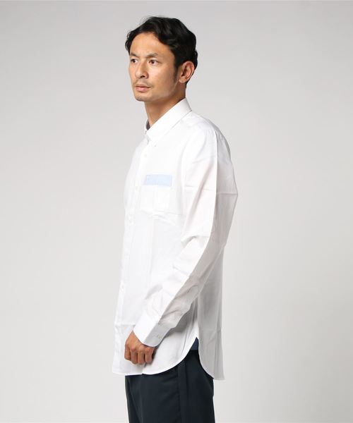 VICOMTE A.（ヴィコントアー）の「コットンツイルボタンダウンシャツ（シャツ/ブラウス・メンズ・ホワイト/ブルー・S/M/L/XL）」の3枚目の写真
