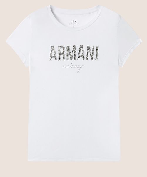 【A|Xアルマーニ エクスチェンジ】グリッターロゴ Tシャツ 【A|Xアルマーニ エクスチェンジ】グリッターロゴ Tシャツ