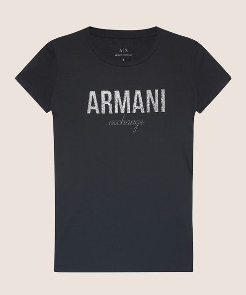 【A|Xアルマーニ エクスチェンジ】グリッターロゴ Tシャツ 【A|Xアルマーニ エクスチェンジ】グリッターロゴ Tシャツ