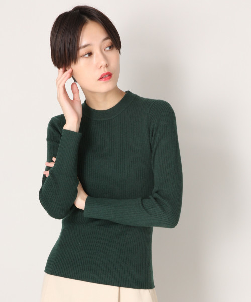 LOWRYS FARM（ローリーズファーム）の「ウールコンクループルオーバー　808557（ニット/セーター・レディース・ブラック/エンジ/オフホワイト/グリーン/ブラック系その他・MEDIUM/LARGE）」の4枚目の写真