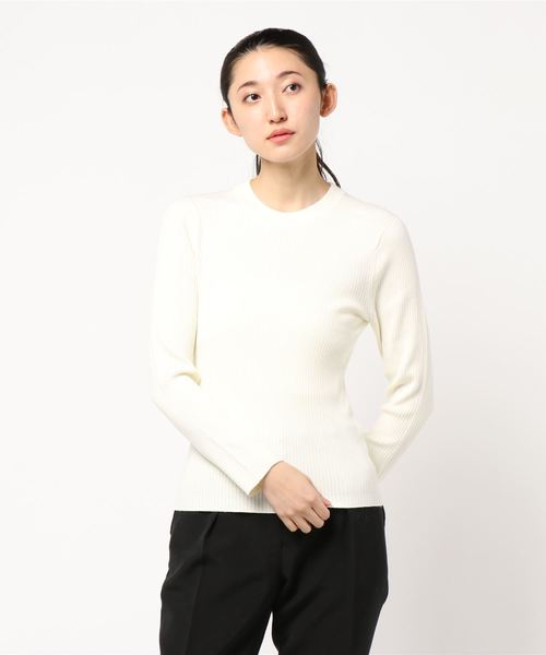 LOWRYS FARM（ローリーズファーム）の「ウールコンクループルオーバー　808557（ニット/セーター・レディース・ブラック/エンジ/オフホワイト/グリーン/ブラック系その他・MEDIUM/LARGE）」の10枚目の写真