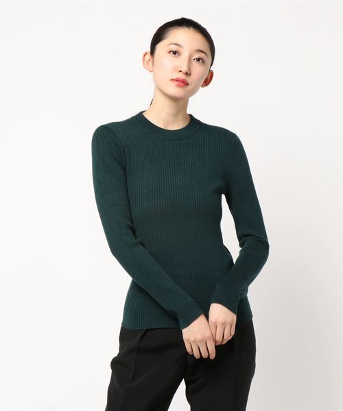 LOWRYS FARM（ローリーズファーム）の「ウールコンクループルオーバー　808557（ニット/セーター・レディース・ブラック/エンジ/オフホワイト/グリーン/ブラック系その他・MEDIUM/LARGE）」の13枚目の写真