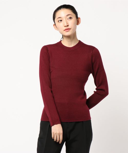 LOWRYS FARM（ローリーズファーム）の「ウールコンクループルオーバー　808557（ニット/セーター・レディース・ブラック/エンジ/オフホワイト/グリーン/ブラック系その他・MEDIUM/LARGE）」の12枚目の写真