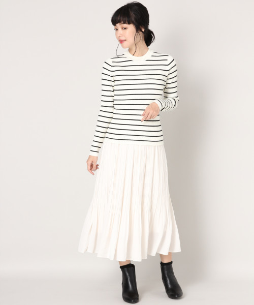 LOWRYS FARM（ローリーズファーム）の「ウールコンクループルオーバー　808557（ニット/セーター・レディース・ブラック/エンジ/オフホワイト/グリーン/ブラック系その他・MEDIUM/LARGE）」の11枚目の写真