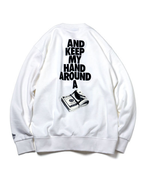 68&brothers(シックスティエイトアンドブラザーズ)の「Crew Neck Sweat "JUST WANNA CHILL"(スウェット・メンズ・ホワイト/ブラック/パープル・SMALL/MEDIUM/LARGE/X-LARGE/XX-LARGE)」の9枚目の写真