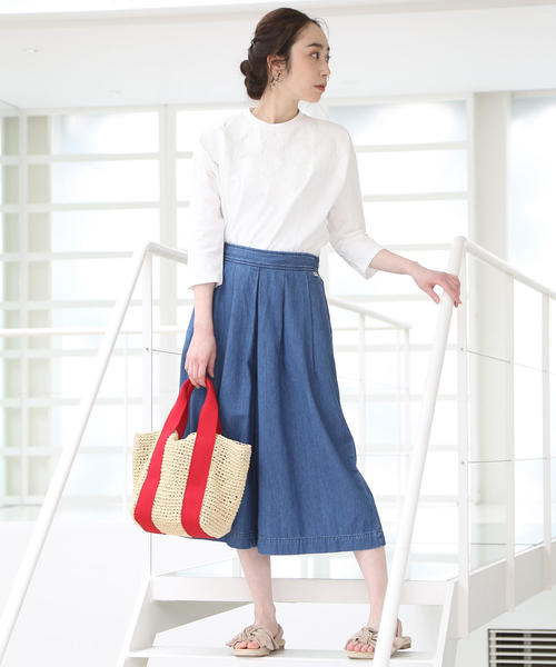 coen（コーエン）の「【『リンネル』6月号掲載】ペーパートートバッグ（カゴバッグ）（トートバッグ・レディース・レッド/ロイヤルブルー/ブラック・FREE）」の9枚目の写真