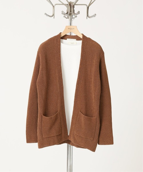 EDIFICE(エディフィス)の「Japanese paper YARN ラップカーデ(カーディガン/ボレロ・メンズ・ブラック/ブラウン/カーキ/ブルー/ネイビー・SMALL/MEDIUM/LARGE)」の3枚目の写真