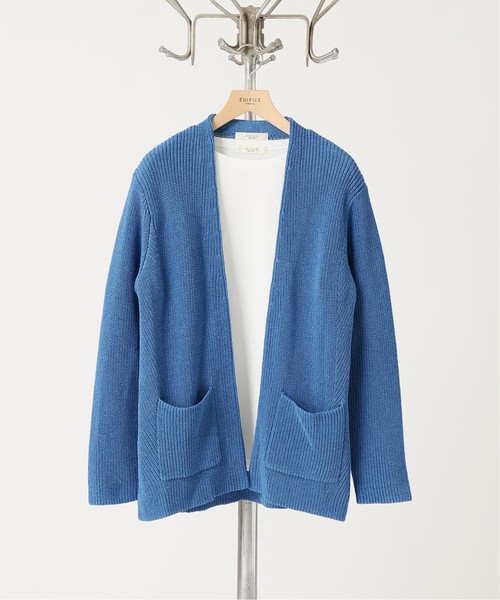 EDIFICE(エディフィス)の「Japanese paper YARN ラップカーデ(カーディガン/ボレロ・メンズ・ブラック/ブラウン/カーキ/ブルー/ネイビー・SMALL/MEDIUM/LARGE)」の5枚目の写真