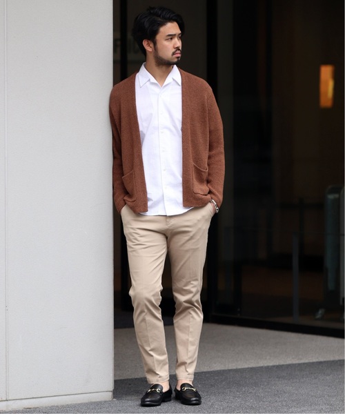 EDIFICE(エディフィス)の「Japanese paper YARN ラップカーデ(カーディガン/ボレロ・メンズ・ブラック/ブラウン/カーキ/ブルー/ネイビー・SMALL/MEDIUM/LARGE)」の7枚目の写真