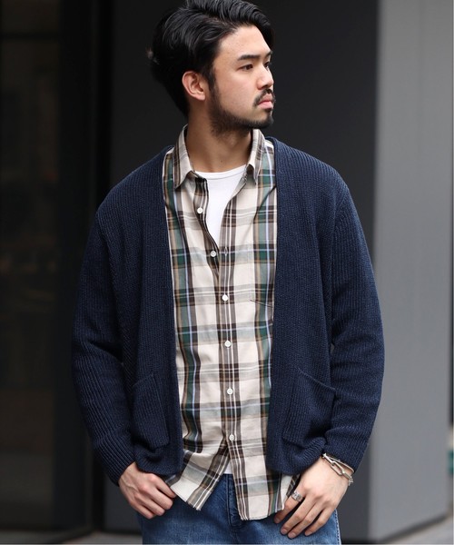 EDIFICE(エディフィス)の「Japanese paper YARN ラップカーデ(カーディガン/ボレロ・メンズ・ブラック/ブラウン/カーキ/ブルー/ネイビー・SMALL/MEDIUM/LARGE)」の14枚目の写真