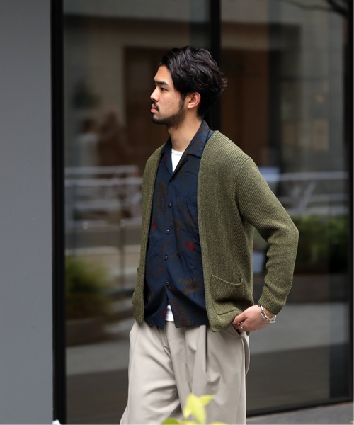 EDIFICE(エディフィス)の「Japanese paper YARN ラップカーデ(カーディガン/ボレロ・メンズ・ブラック/ブラウン/カーキ/ブルー/ネイビー・SMALL/MEDIUM/LARGE)」の19枚目の写真