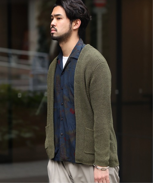 EDIFICE(エディフィス)の「Japanese paper YARN ラップカーデ(カーディガン/ボレロ・メンズ・ブラック/ブラウン/カーキ/ブルー/ネイビー・SMALL/MEDIUM/LARGE)」の21枚目の写真