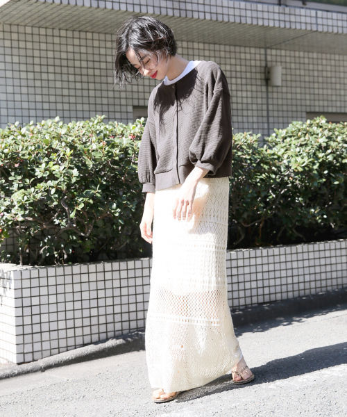 LOWRYS FARM（ローリーズファーム）の「カギバリマキシスカート　832139（スカート・レディース・ブラック/アイボリー/ブルー・FREE）」の14枚目の写真