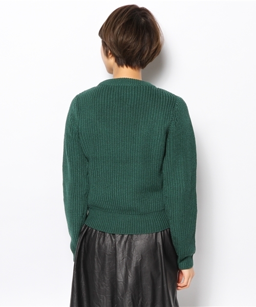 Kastane（カスタネ）の「畦クルーニットPO（ニット/セーター・レディース・ダークグリーン/ネイビー/アイボリー・FREE）」の7枚目の写真